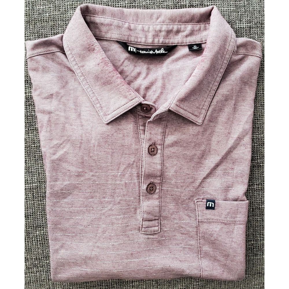 Travis Matthews Men's Pink Cotton Blend Polo Shirt Size‎ XL
